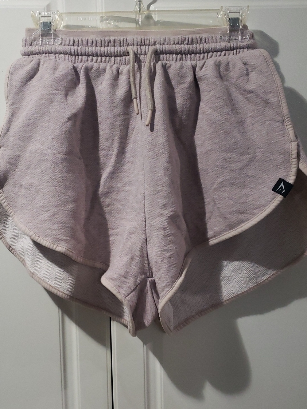 Gymshark Light Taupe Athletic Dual Band Drawstring Shorts